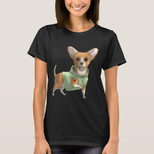 Chihuahua Eu Amo Mamãe Tatuagem Camiseta de cão Mã