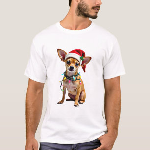 Chihuahua Natal Papai Noel Suéter Feio Amante de C