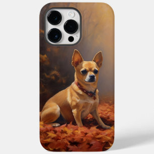 Chihuahua no outono deixa cair inspiração
