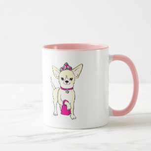 Chihuahua numa caneca de tiara