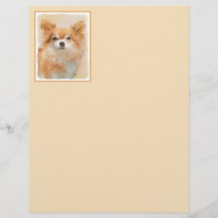 Chihuahua Pintura De Cachorro De Cabelo Longo