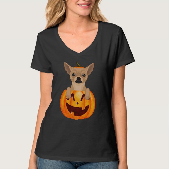 Chihuahua Pumpkin T-Shirt (Frente)