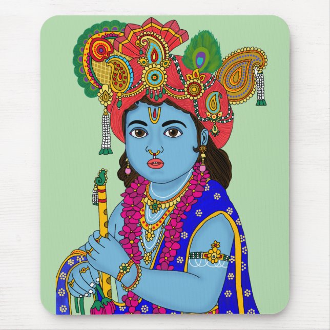Child Krishna Mouse Pad (Frente)