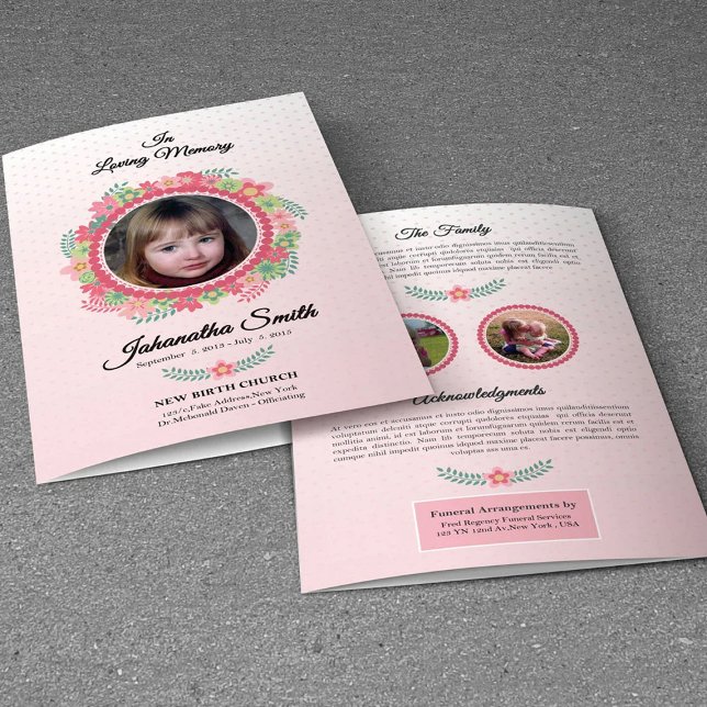 Children Funeral Program Template (Criador carregado)