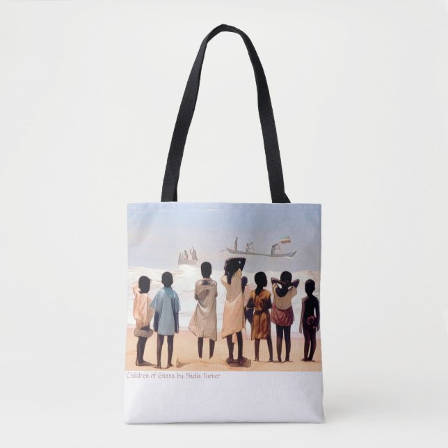 Children of Ghana-Artist - Shelia Turner Tote Bag (Frente)