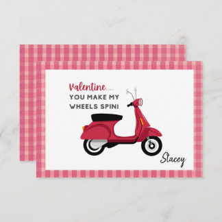 Children Valentine Pink "You make my Wheels Spin"
