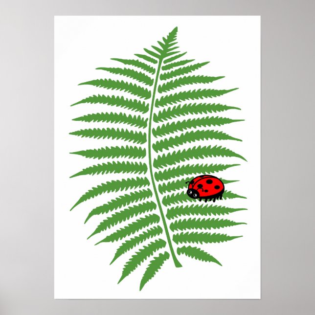 Childrens Coloridos Poster Impressão Ladybug (Frente)
