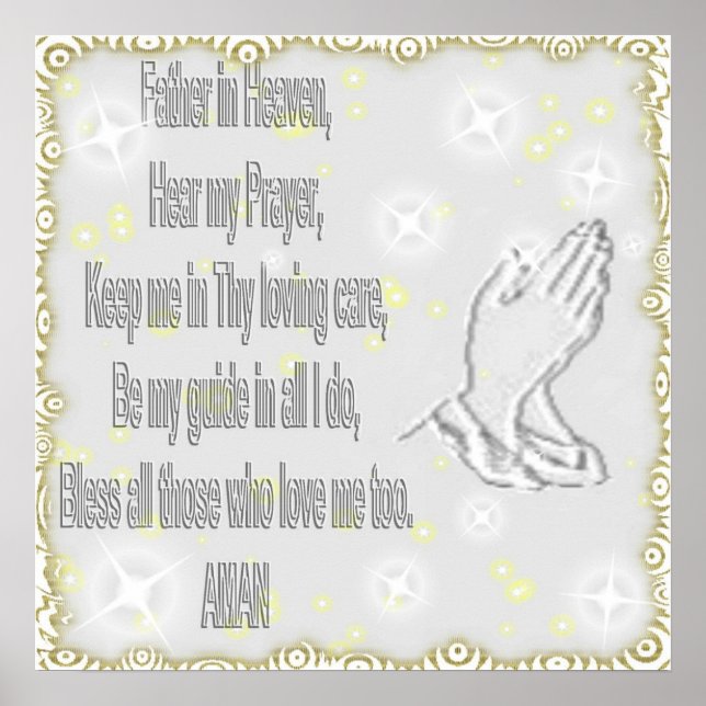 Childrens Prayer Poster (Frente)