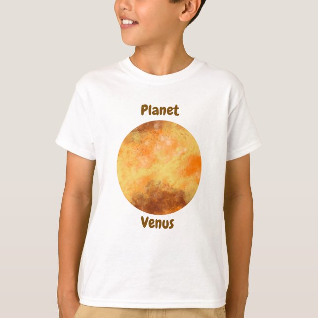 Children's t-shirt design with planet names (Frente)