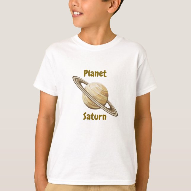 Children's t-shirt design with planet names (Frente)