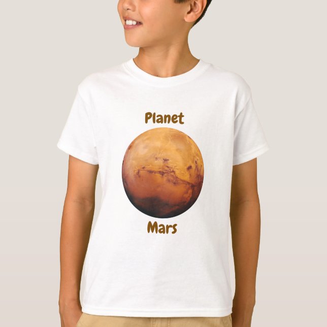 Children's t-shirt design with planet names (Frente)