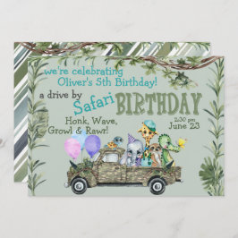 Childs Safari Happy Birthday Parade Convite