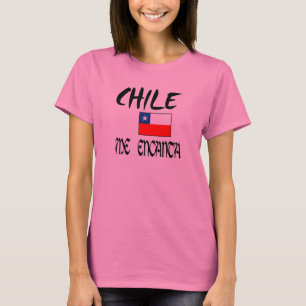Chile1 t-shirt de dama o "Chile mim encanta" +