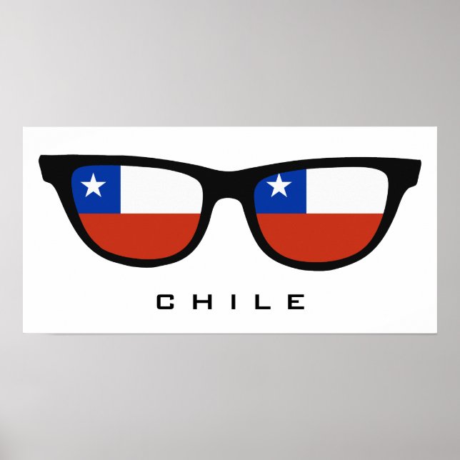 Chile Dobra texto personalizado e poster de cor (Frente)