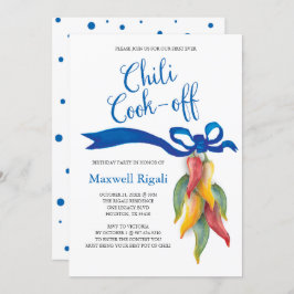 Chili Cook Off Adulto Aniversário Convite