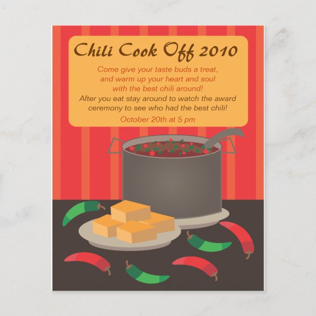 Chili Cook Off Announment Flyer (Frente)