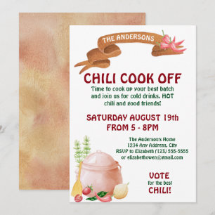 Chili Cook Off Convite