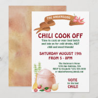 Chili Cook Off Convite