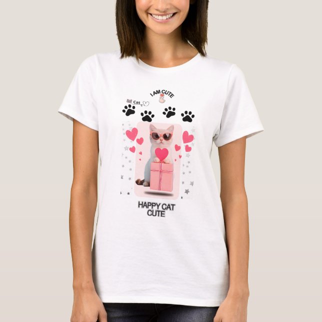Chill Cat T-Shirt | Cool Kitty Graphic Tee  (Frente)