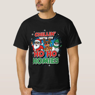 Chillin’ com Meus Amigos Ho Ho | Camisa Divertida