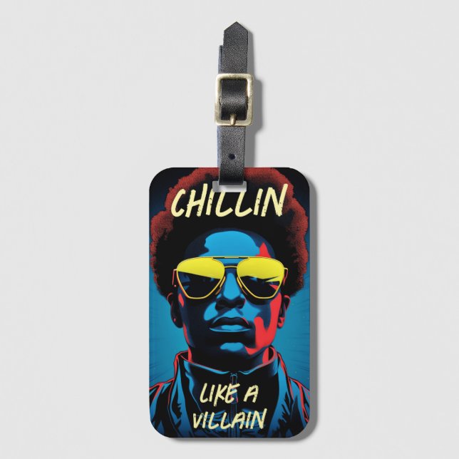Chillin Like a Villain Etiqueta de Bagagem (Frente Vertical)