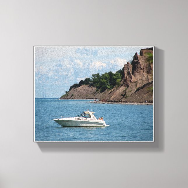 Chimney Bluffs - Canvas do lago Ontário (Frente)