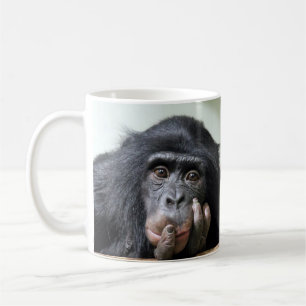 Chimp chimpanzé MONKEY cara caneca