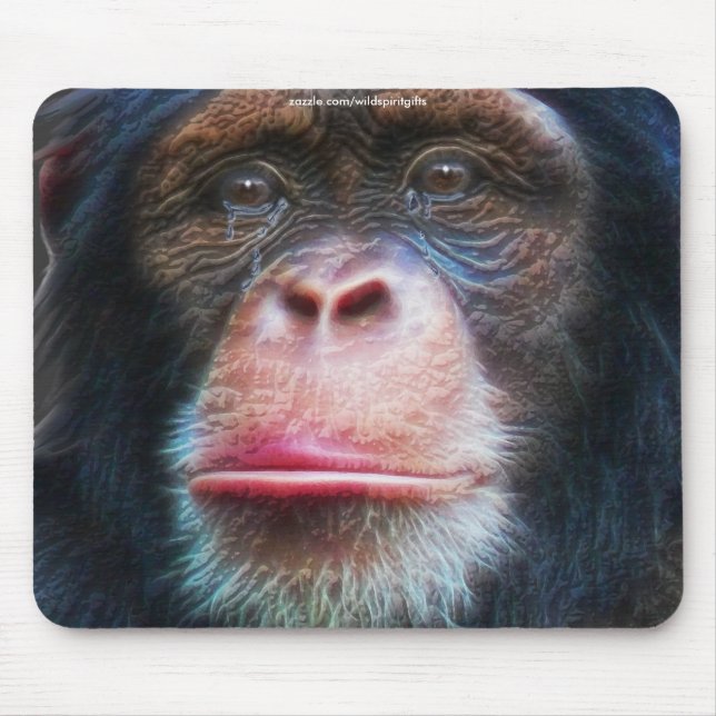 Chimpanzee Conservation Wildlife Art Mousepad (Frente)