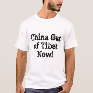 China fora de Tibet Tee agora a camisa