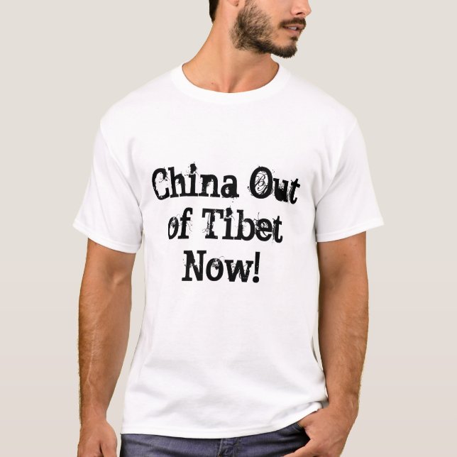 China fora de Tibet Tee agora a camisa (Frente)