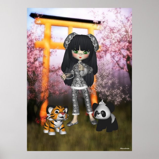 China Girl BeauBonito Orient Impressão (Frente)