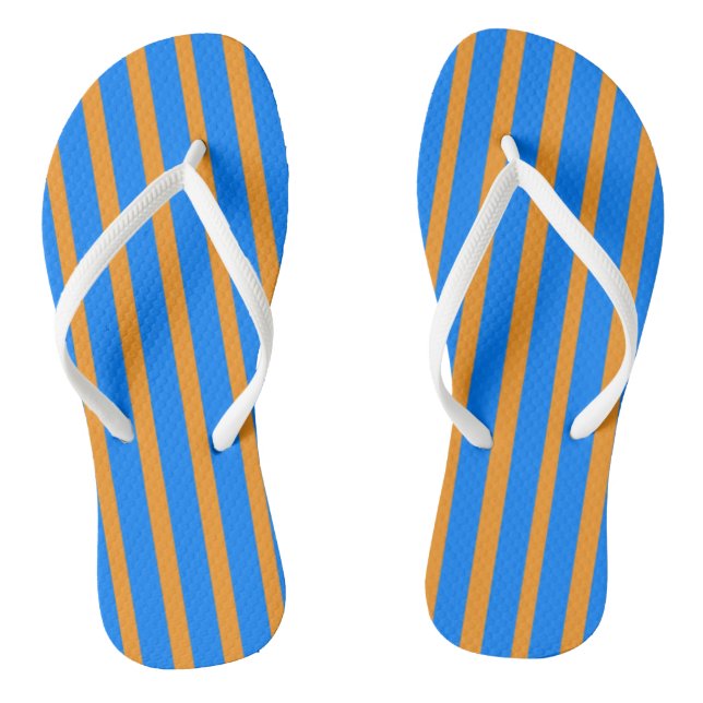 Chinelo Azul e Listras Laranja (Pé da cama)