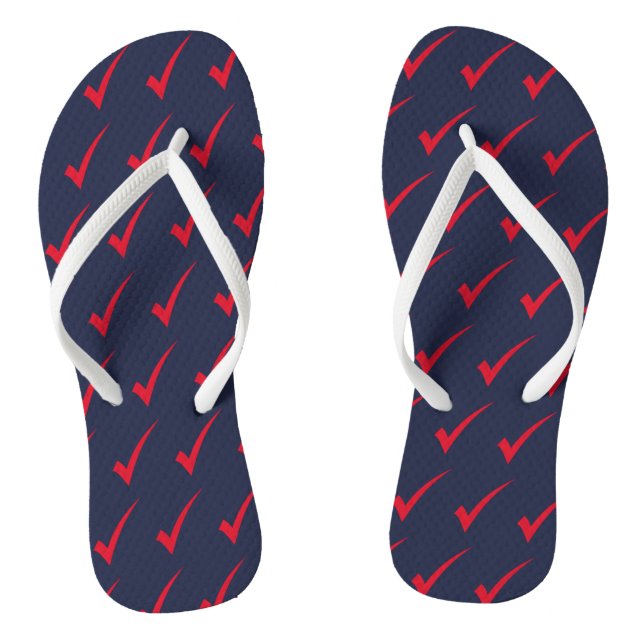 Chinelo de Borracha com Símbolo de Verificação em  (Pé da cama)