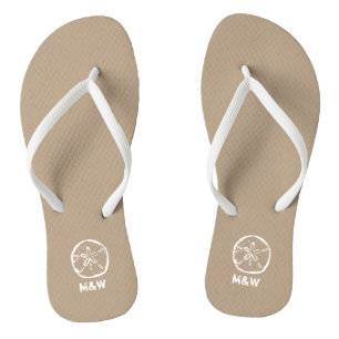 Chinelo de dedo com iniciais para casamento na pra