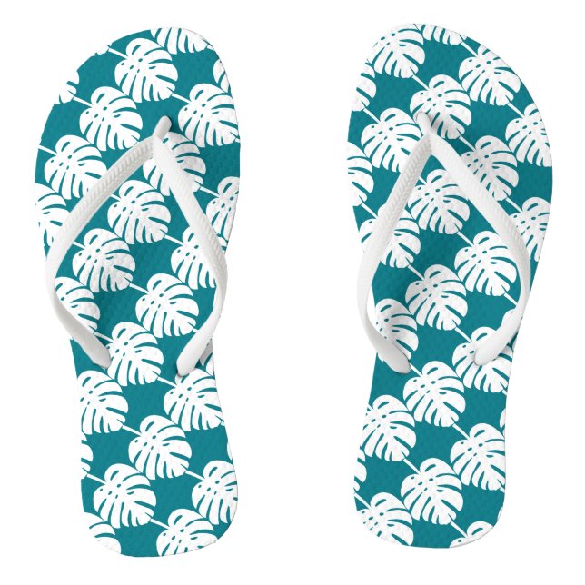 Chinelo de praia com estampa de folha de palmeira  (Pé da cama)
