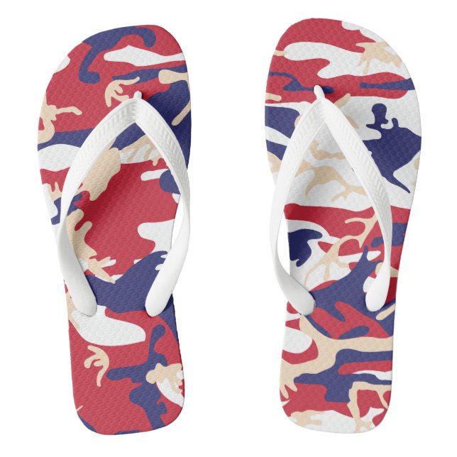 Chinelos 4 de Julho, Dia da Independência, Bege Camuflado (Pé da cama)
