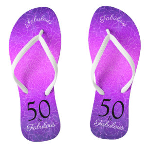 Chinelos 50 E Fabuloso Metálico Roxo De Nascimento