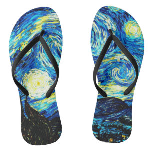 Chinelos A famosa pintura de Van Gogh, Starry Night,