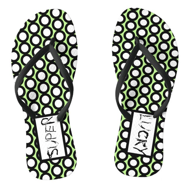 Chinelos Abstract Art Super Lucky Circles (Pé da cama)