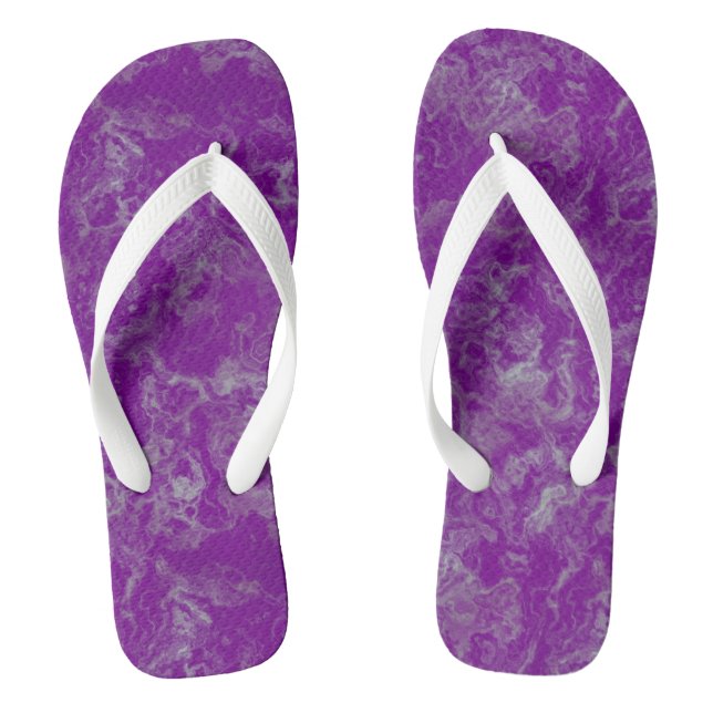 Chinelos abstrato de espiral de mármore roxo (Pé da cama)