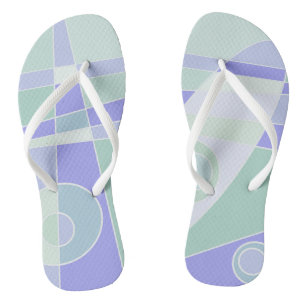 Chinelos Abstrato Surfing Pastel Purple Green