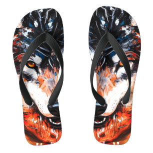 Chinelos Abstrato Wild Spirit Wolf