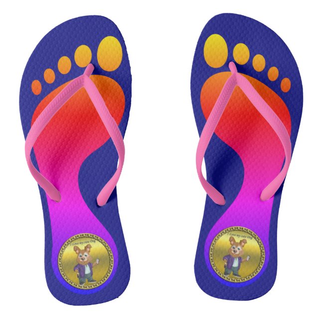 Chinelos Adorável estudante de desenho animado de terno #1 (Pé da cama)