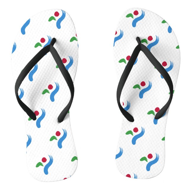 Chinelos Adult Slim Straps with Flag of Seoul (Pé da cama)