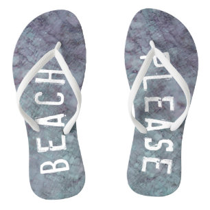 Chinelos Adulto Flip Flops "Lavanda/Praia, Por Favor"