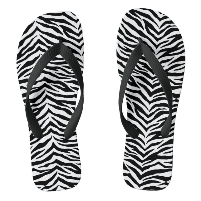 Chinelos Adultos - Chinelos de Impressão Zebra (Pé da cama)