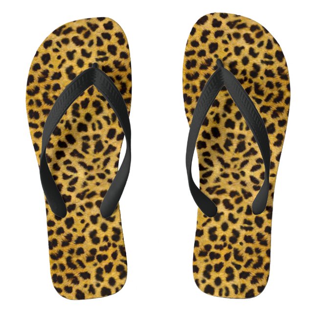 Chinelos Adultos com Alça Larga/Impressão de Leopa (Pé da cama)