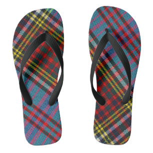 Chinelos Adultos do Anderson Clan Tartan, amplas p