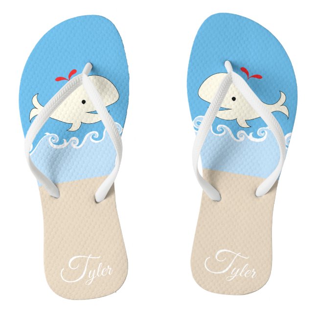 Chinelos Adultos Flip-Flops "Baleia, Baleia, Baleia!" (Pé da cama)