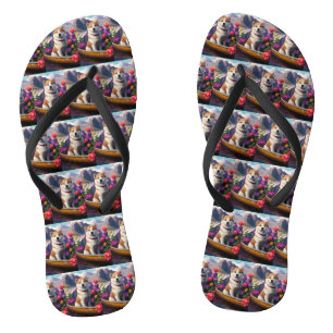 Chinelos Akita Dog em um Paddle: Uma Aventura Cênica